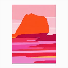 Lulworth Cove Beach, Dorset Pink Beach Canvas Print