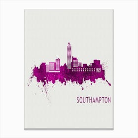 Southampton England City Purple Canvas Print