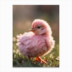 Pink Baby Chick 0 Canvas Print