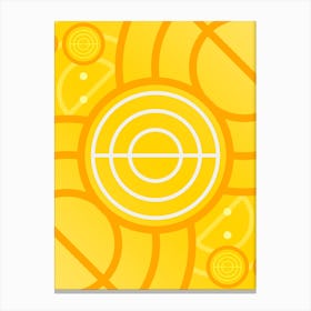 Geometric Abstract Glyph in Happy Yellow and Orange n.0069 Canvas Print