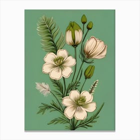 White Flowers Canvas Print