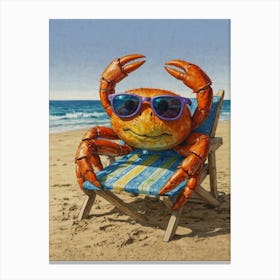 Crab On The Beach 2 Canvas Print