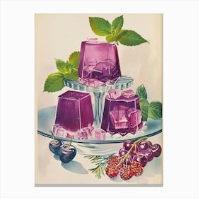 Purple Jelly Vintage Cookbook Inspired 1 Canvas Print