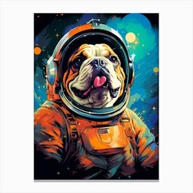 Bulldog Astronaut 2 Canvas Print