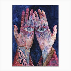 Two Hands With Eyes 1 Canvas Print