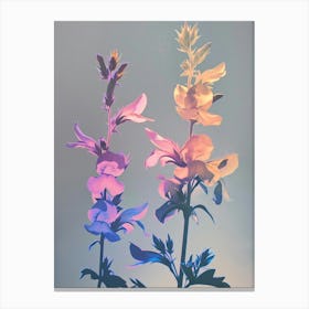 Iridescent Flower Lobelia 1 Canvas Print