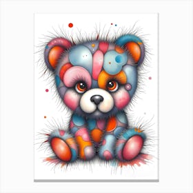 The Enchanted Patchwork Guardian Teddy Bear Canvas Print