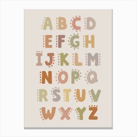 Alphabet Print Canvas Print