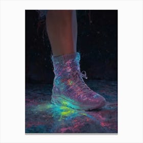 Glow In The Dark Sneakers Canvas Print