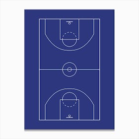 Basketball Court Vector Illustration Canvas Print