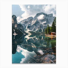 Lake In The Dolomites Canvas Print