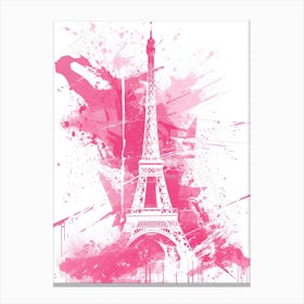 Pink Eiffel Tower 1 Canvas Print