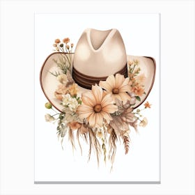 Cowgirl Hat With Flowers 2 Canvas Print