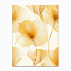 Yellow Flowers Wallpaper Canvas Print