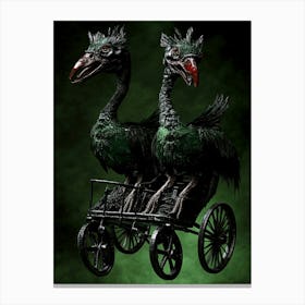 Two Birds In A Carriage Canvas Print