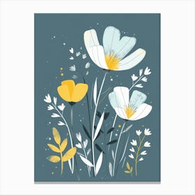 Minimal Botanical Flowers Canvas Print