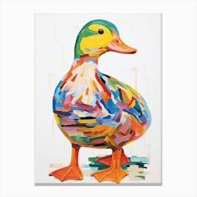 Colourful Bird Painting Duck 2 Canvas Print