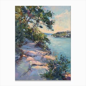The Oasis On Lake Travis Austin Texas Oil Painting 1 Canvas Print