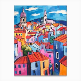 Lisbon Portugal 6 Fauvist Painting Canvas Print