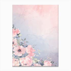 Watercolor Floral Background Canvas Print