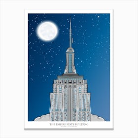 The Empire State Building Text Version 9600p X 7200p Canvas Print
