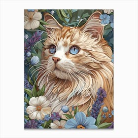 Cat With Blue Eyes 2 Canvas Print