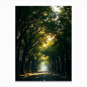 Street In The Morning Canvas Print