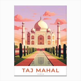 India Taj Mahal Travel Canvas Print