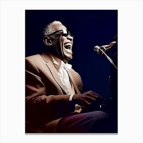 Color Photograph Of Ray Charles 1 Canvas Print