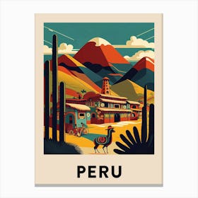 Peru Vintage Travel Poster Canvas Print