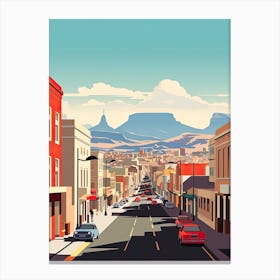 Cape Town, South Africa, Flat Illustration 1 Canvas Print