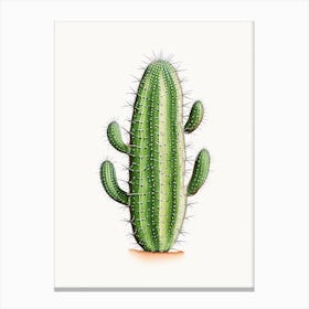 Nopal Cactus Marker Art 2 Canvas Print