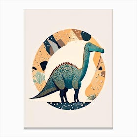 Hadrosaurus Terrazzo Style Dinosaur Canvas Print