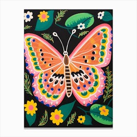 Maximalist Animal Painting Butterfly 2 Canvas Print