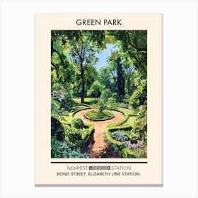 Green Park London Parks Garden 4 Canvas Print
