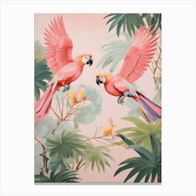Vintage Japanese Inspired Bird Print Parrot 2 Canvas Print