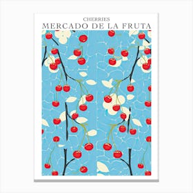 Mercado De La Fruta Cherries Illustration 1 Poster Canvas Print