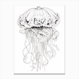 Lions Mane Jellyfish Drawing3 Canvas Print