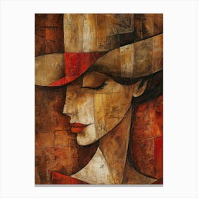 Woman In A Hat 97 Canvas Print