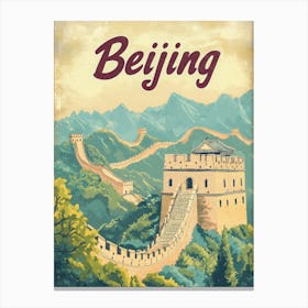 Aihrgdesign A Classic 1960s Travel Poster For Beijing 1 Canvas Print