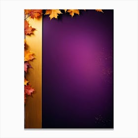 A Gradient Canvas Displaying A Purplish Pink To Gold Splash Against A Lavish Autumn Themed Backgroun (7) Canvas Print