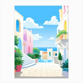 Otranto, Italy Colourful View 4 Canvas Print