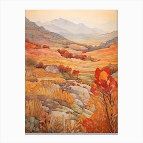 Autumn National Park Painting Huascarn National Park Peru 1 Canvas Print