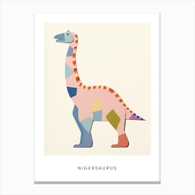 Nursery Dinosaur Art Nigersaurus 2 Poster Canvas Print