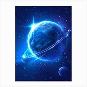 Planets In Space Canvas Print