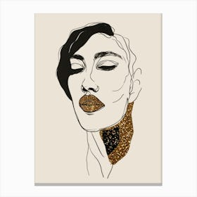 Gold And Black Canvas Print