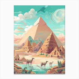 Pyramids Of Giza Egypt Canvas Print