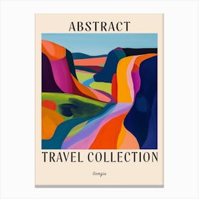 Abstract Travel Collection Poster Georgia 3 Canvas Print
