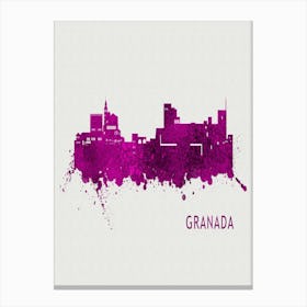 Granada Spain City Purple Canvas Print