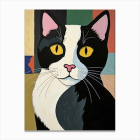 Cat With Yellow Eyes Canvas Print